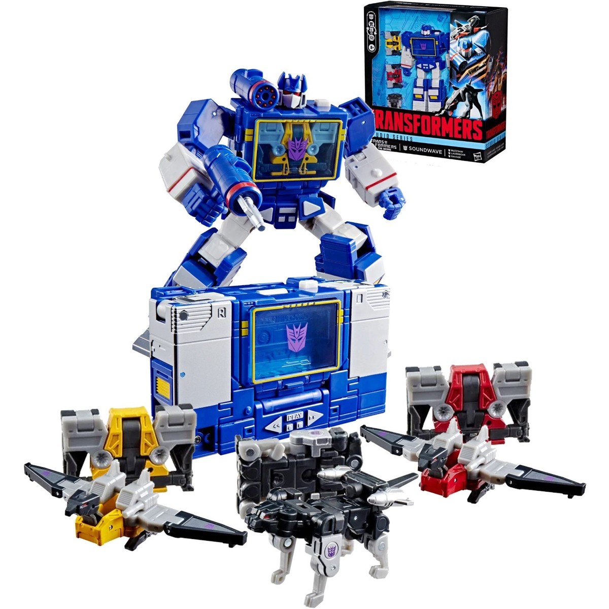 Transformers Studio Series Leader 86 Soundwave Buzzsaw Laserbeak