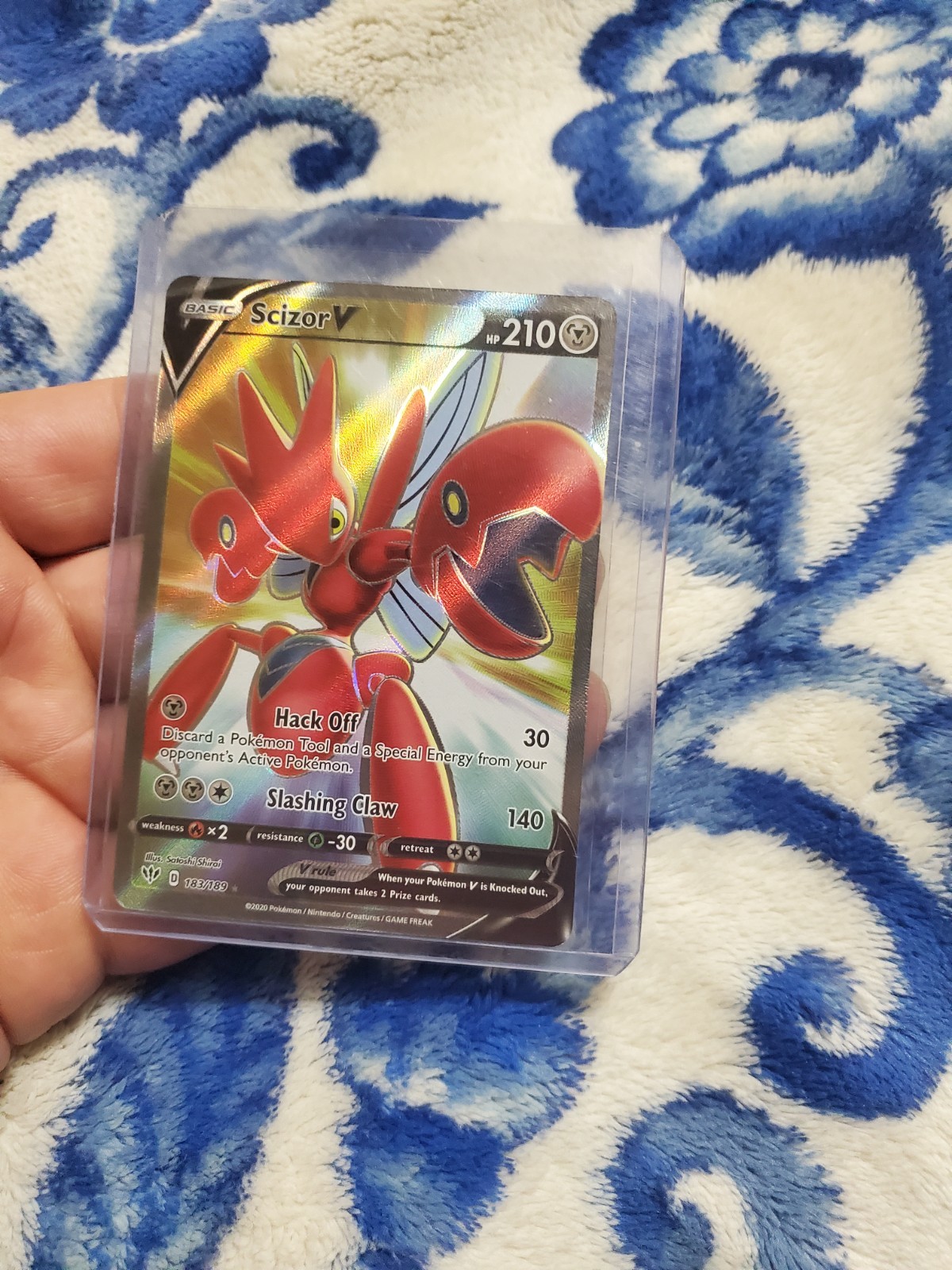 Scizor V 183/189 Darkness Ablaze Holo Full Art Ultra Rare NM Pokémon TCG