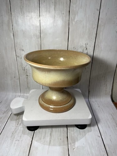 Vintage Frankoma Pottery Pedestal  Planter F52 Plainsman Desert Gold 5.5”
