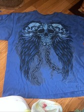 Y2K Vintage Skull Men’s T-shirts, Sz L/XL/2XL, Lot Of 4, MMA Elite, Tapout,