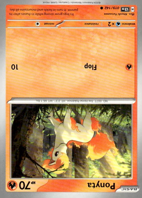 Ponyta 19/142 Common Stellar Crown Pokemon Lightly Played