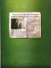 Vintage 2003 Heineken Beer Print Ad - Parents Furious Son Taste Tester Bar Art