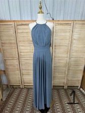 New Bill Levkoff A Line Slate Bridesmaid Sample Dress Size 10