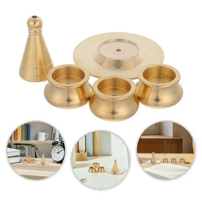 Incense Cone Mold Set Chinese Decorative Holder DIY Brass Moulds