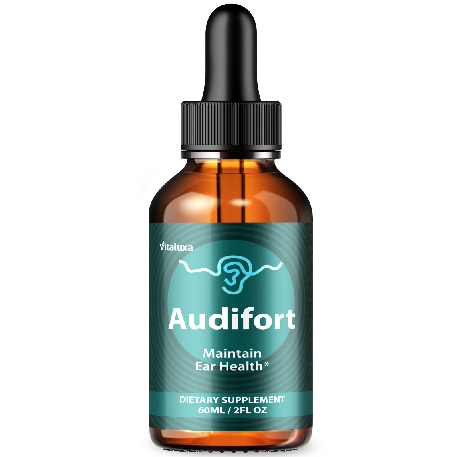Audifort Liquid Drops, Advanced Ear Health and Hearing Support Formula (2oz)