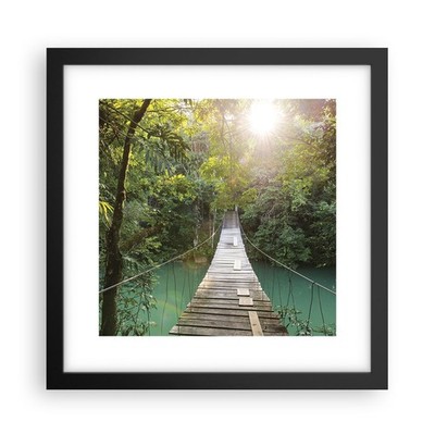 Wandbilder 30x30cm Poster Brücke Seil Dschungel Wandposter Bilder Art Wanddeko