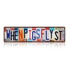 Vintage When Pigs Fly St Street Sign Wall Decor Metal Tin Signs Poster ST-A-10