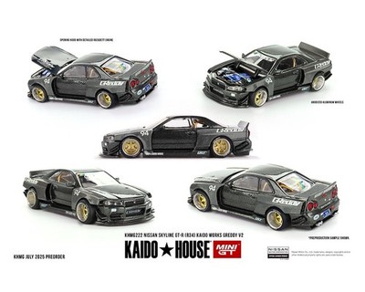 (Preorder) Kaido House × Mini GT 1:64Nissan Skyline GT-R (R34) GReddy V2 1/64