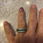 D joy Vintage .925 Sterling Silver Emerald And Diamond Ring/Band Size 7