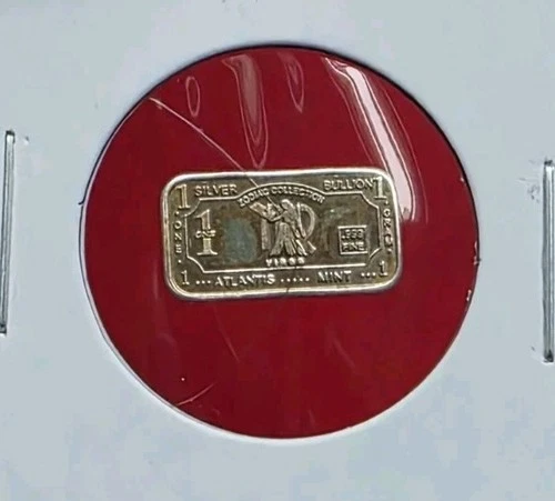 Atlantis Mint "Virgo" Zodiac - 1 Gram .999 Fine Silver Mini Bar Ingot Coin
