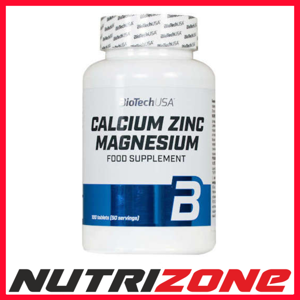 Biotechusa Calcium Zinc Magnesium For Active - 100 Tablets - Image 2