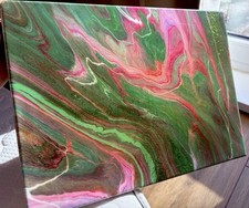 Resina epossidica arte/opera astratta lucida/decorazione parete/originale arte unica/lucida