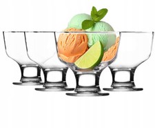 Ice Cream Dessert Bowls Set of 4 Glass Salad Bowls 270ml New
