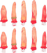 10Pcs Bloody Fake Fingers Halloween Realistic Severed Fingers Horror Scary Prank