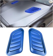 Car Hood Vents, 2PCS Universal Hood Air Vents for Car Hood Scoop, Color: Blue