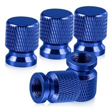 Tire Valve Stem Caps Blue - 5 Pack Universal Stem Covers, Aluminum Alloy Bluee