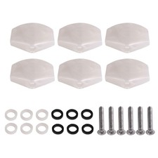 Lovermusic ABS 22x16x5mm Guitar Tuner Machine Head Buttons White Pearl