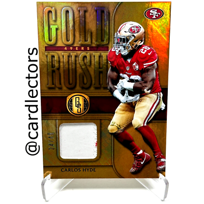 2017 Panini Gold Standard CARLOS HYDE Gold Rush #15 Prime Jersey Patch /49 49ERS | eBay 2017 Panini Gold Standard CARLOS HYDE Gold Rush #15 Prime Jersey Patch /49 49ERS | eBay