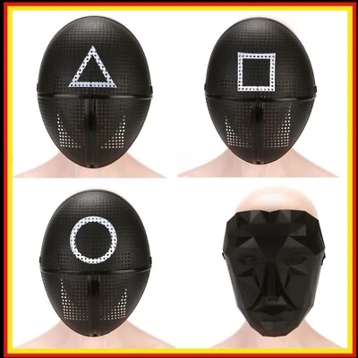 MARKENLOS Authentische Squid Game Maske Frontmann Viereck Kreis Dreieck Cosplay Maske Prop