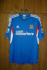 Camiseta de fútbol Adidas visitante 2013/2014 azul para hombre talla L AFC Hull City Tigers