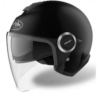 Jet Helmet Motorcycle Scooter Airoh Helios Black Matte Helmet Casque Helm