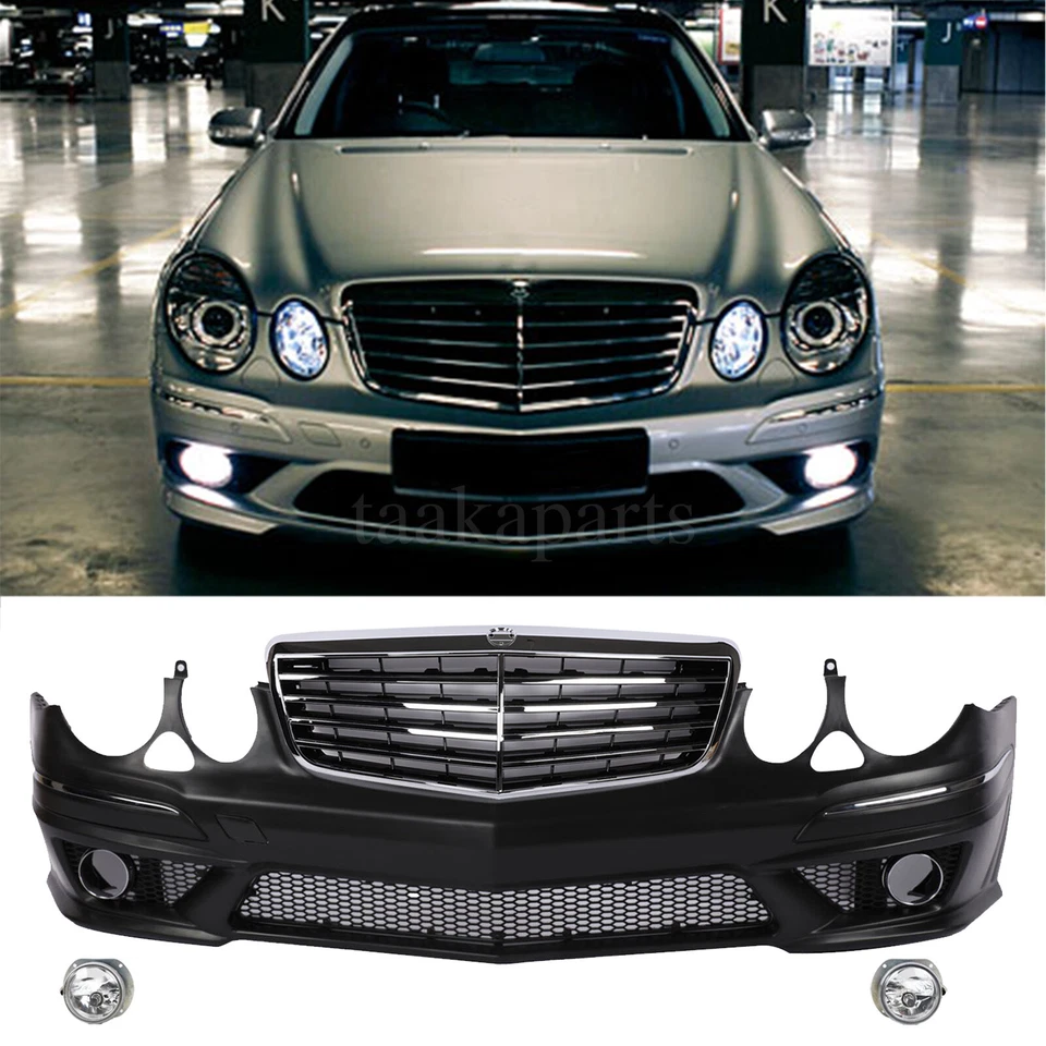 Front Bumper W/Grill W/Fog lights fit for Mercedes Benz E-Class 03-09 - Imagem 2 de 4