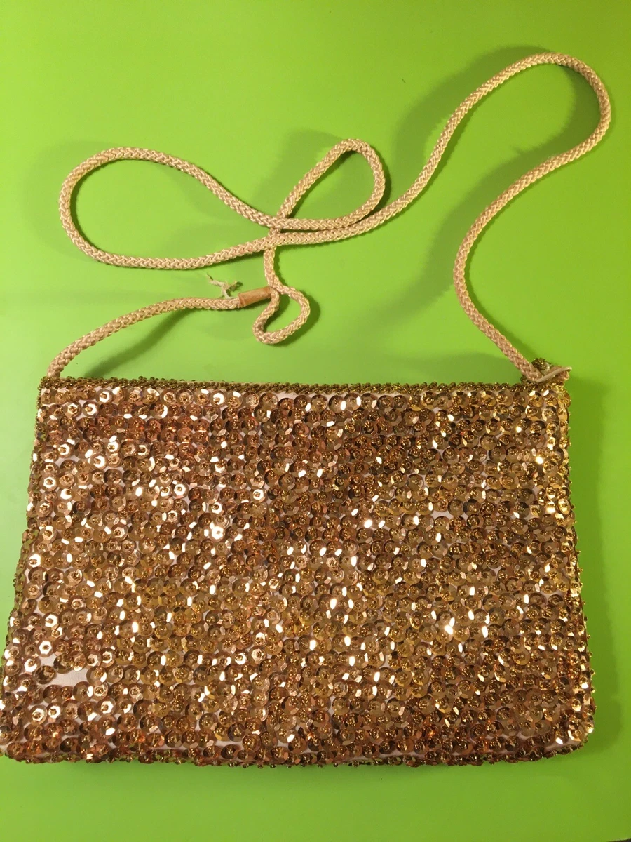 Gold sparkly purse hot sale