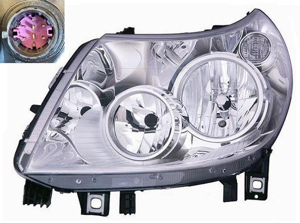 FARO FANALE PROIETTORE DX H7-H15 8PIN C/MOTOR EL FIAT DUCATO 2011> C/LUCE DIURNA