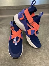 NIKE AJ6662-403 HUARACHE CITY GS BIG KID BLUE ORANGE PURLE WHITE SIZE 5Y