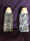 VINTAGE American Cut Crystal SALT AND PEPPER SHAKER ~ 4 inch — photo 1