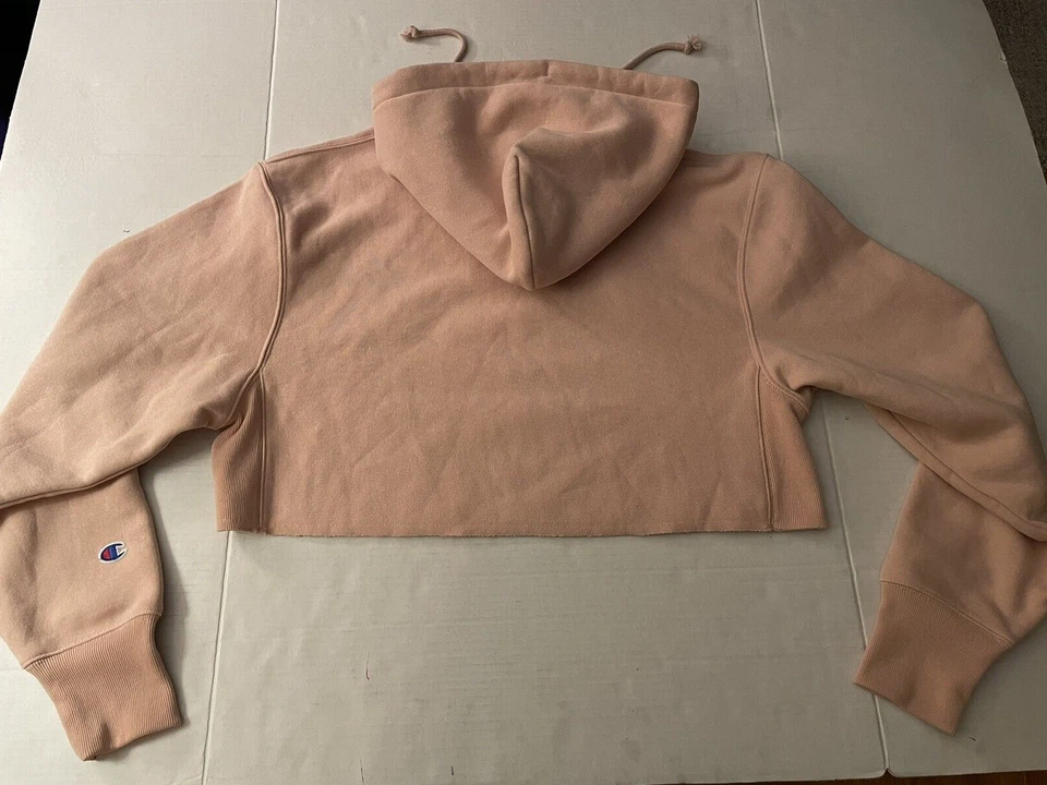 Champion Reverse Weave Cropped Sweatshirt Light Pink Women's Medium - Image 3 of 4