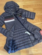 New! Cotopaxi Fuego Down Parka—women (xs)—800 Down—“graphite Stripes” Blue Gray