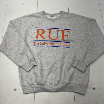 Vintage Gray RUF University Florida Crew Neck Sweatshirt Adult Unisex Size M/L