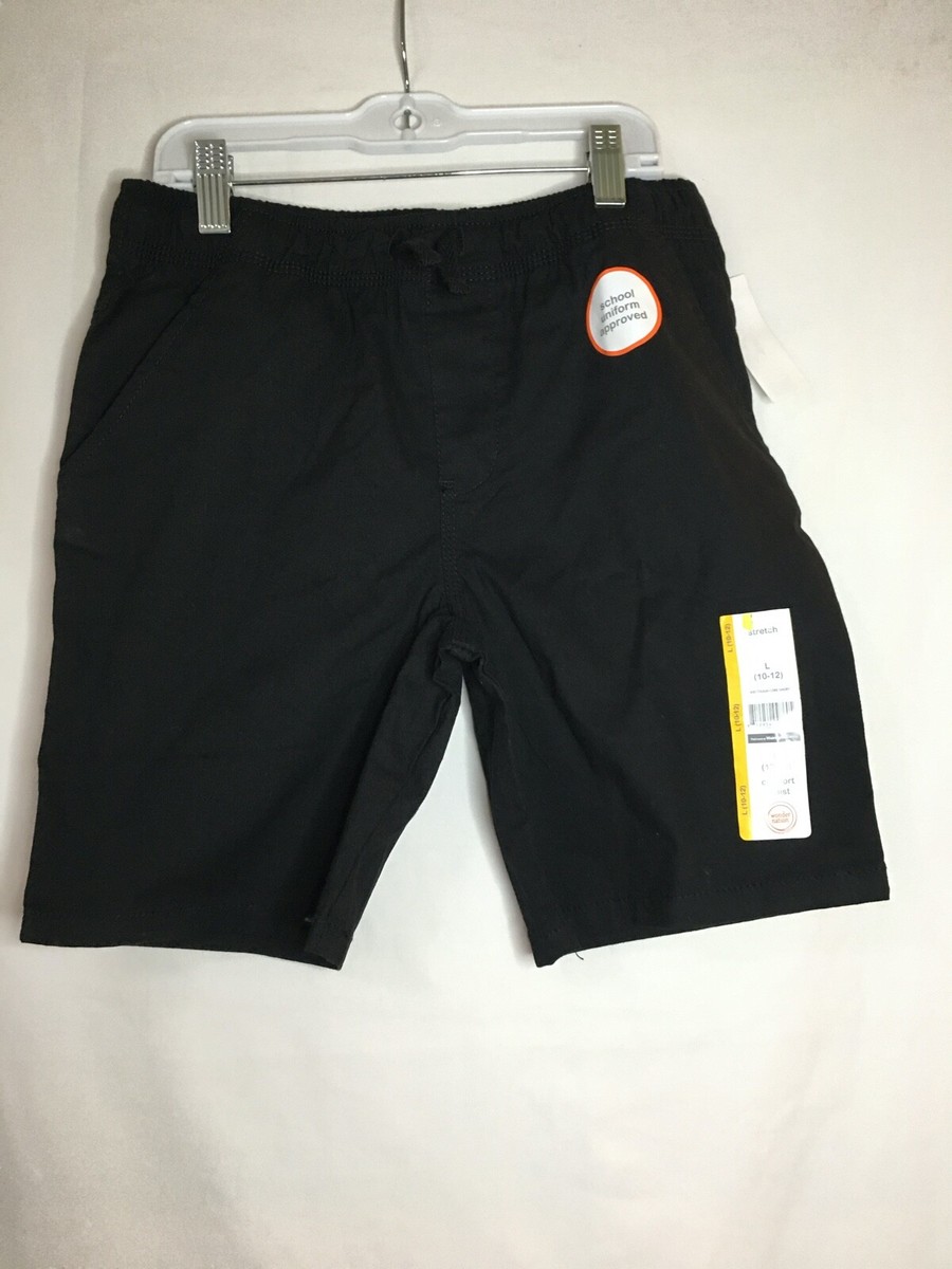 New Wonder Nation Boy Pull on Shorts Black woven School Uniform Approved