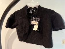 NICK & MO Short Angora Cardigan Sweater Jacket Size Small