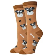 Schnauzer Unisex Crew Socks Adult Size 5-12 Sock Harbor Dog Days Fashion