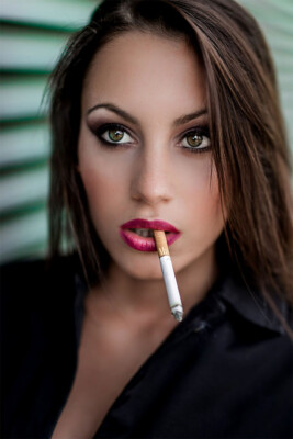 models smoking cigarettes Smoking Sexy Female Model With Cigar Print Wall Art Home Decor - POSTER  20x30