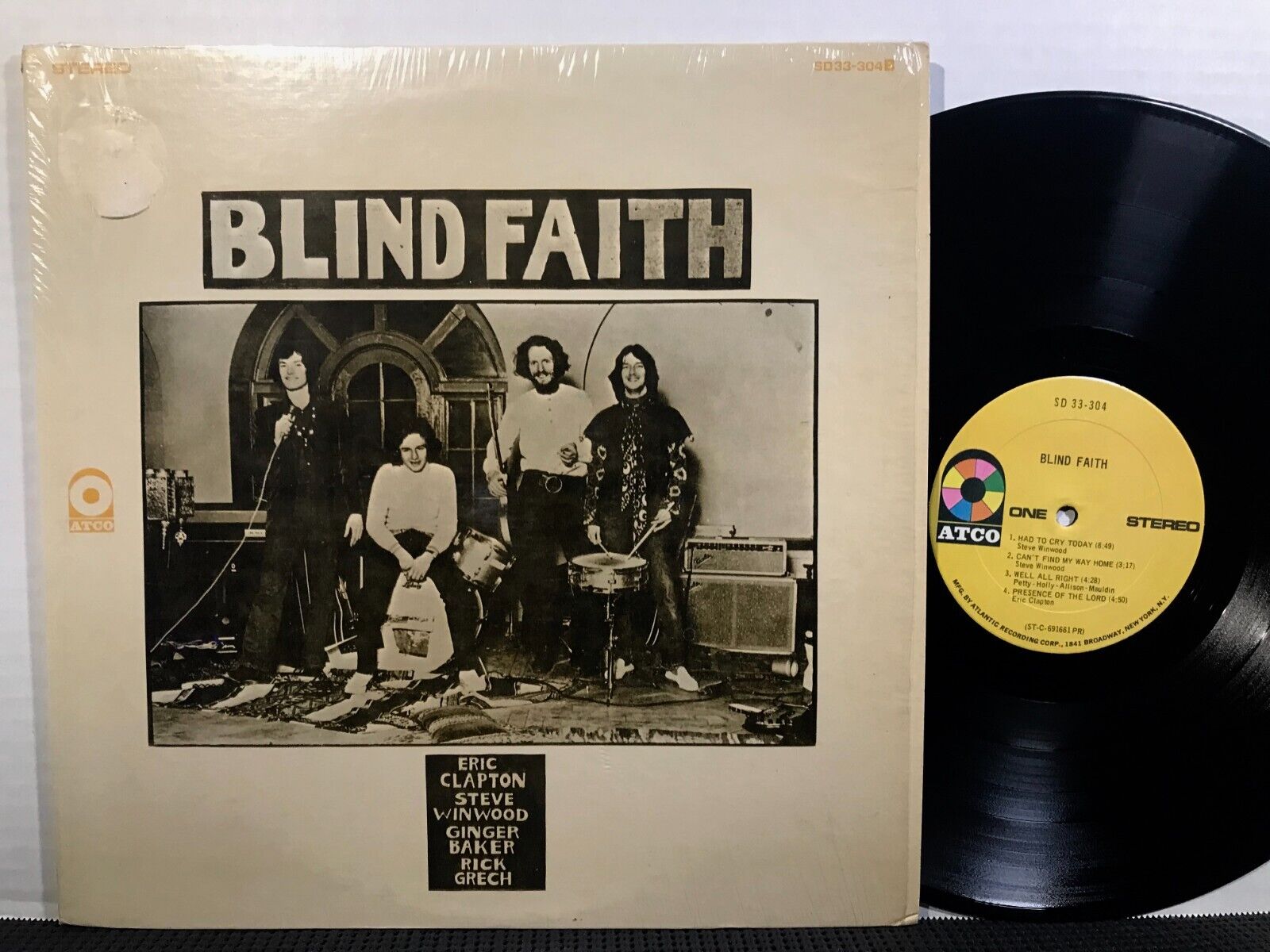 BLIND FAITH LP ATCO SD 33-304 STEREO 1969 ERIC CLAPTON STEVE WINWOOD BAKER GRECH