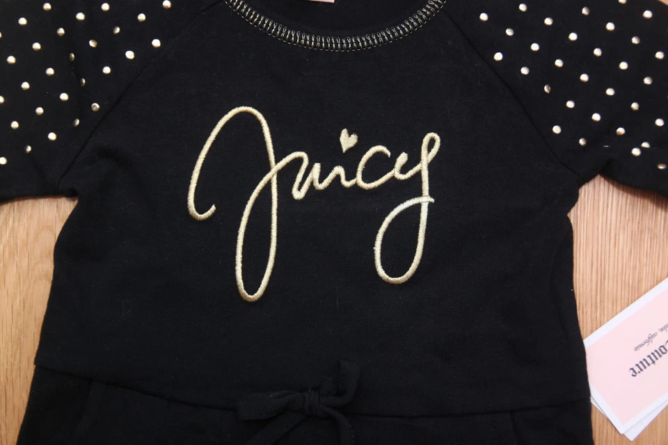 Juego de Top y Leggings Juicy Couture Bebé Niña ~ Negro, Marfil y Dorado Foto 2 de 4