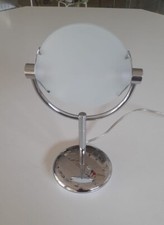 Abatjour Moderna In Metallo Cromato Vetro Orientabile Lampada Da Tavolo Comodino