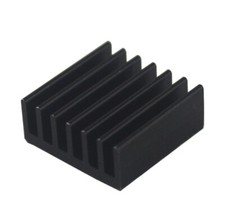 Aluminum Heatsink Silver Black Anodized 14x14mm 6mm 4 RPi Raspberry Pi Zero 2 3