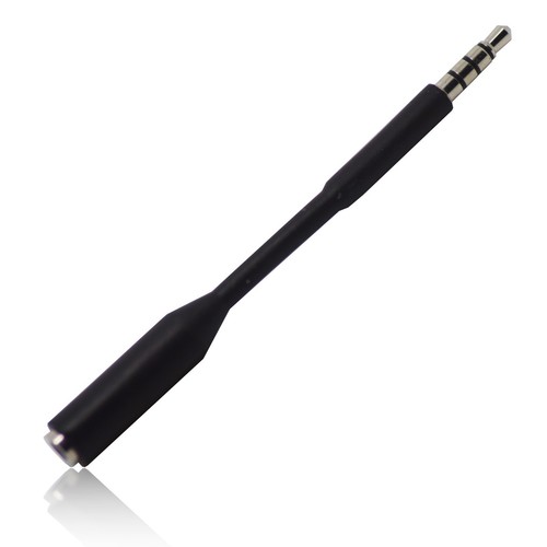 2 x Black Slim 3.5mm Headset Audio Jack Extender for iPhone Android Battery case - Picture 2 of 8