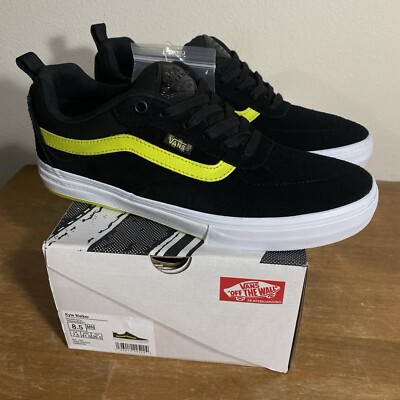 Vans Kyle Walker Black Suede Volt Green - Size 8.5