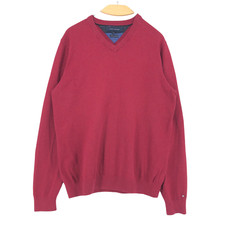 TOMMY HILFIGER Men 8 Cashmere V-Neck - Jumper Pullover Sweater Size M