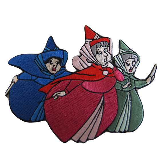 Disney's Sleeping Beauty Movie Three Good Fairies Embroidered PATCH 4"X 3"  | eBay