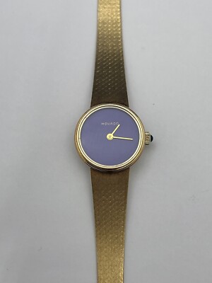 Movado Gold-Tone Mesh Bracelet Ladies Watch with Crystal Bezel Movado® Ladies main image 4