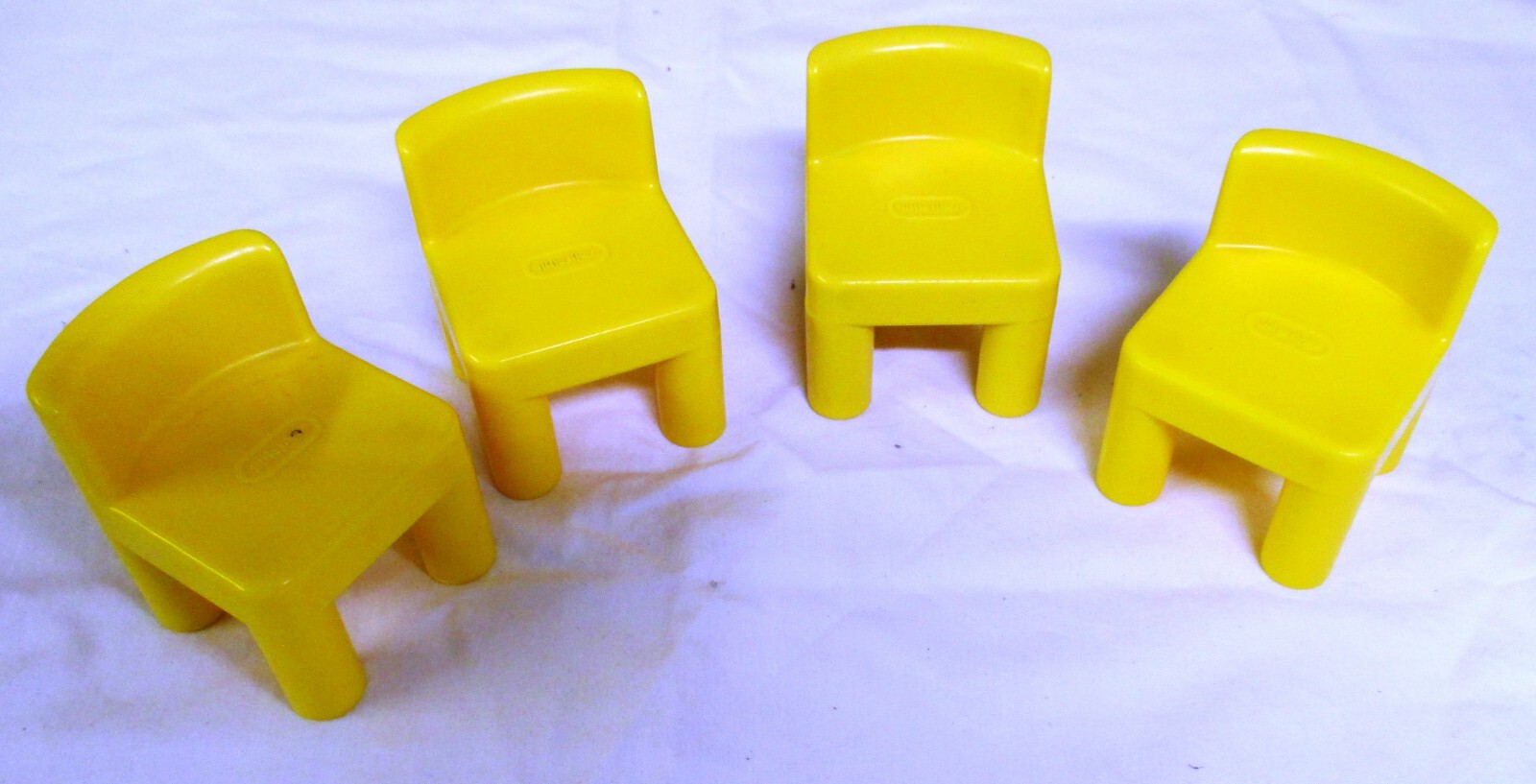 Vintage Little Tikes Dollhouse Accessory "4 Yellow Chairs" eBay