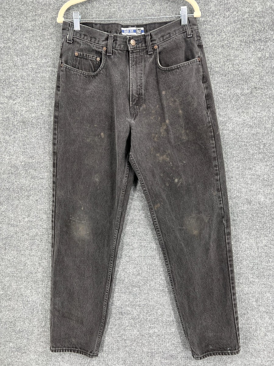 Vintage Gap Easy Fit Baggy Jeans Mens 34x32 Black Y2K 90s Grunge Thrashed  Faded