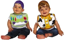 Disney Toy Story Buzz Lightyear & Woody Hat and Bib Infant Set