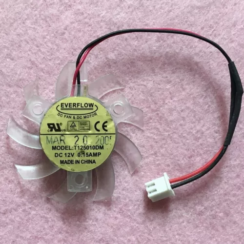 45mm ASUS MSI GIGABYTE VGA Fan Replacement 26mm 2Pin T125010DM DC 12V 0.15A R38